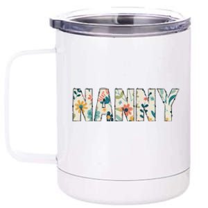 Nanny Floral Retro 12 oz Stainless Steel Tumbler Cup