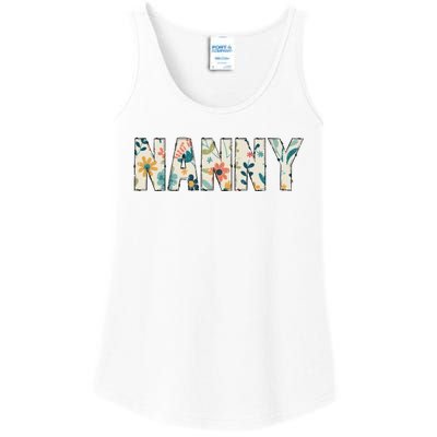 Nanny Floral Retro Ladies Essential Tank