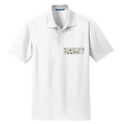 Nanny Floral Retro Dry Zone Grid Polo