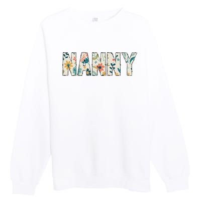 Nanny Floral Retro Premium Crewneck Sweatshirt