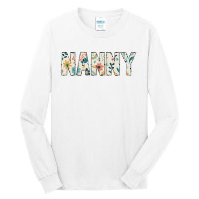 Nanny Floral Retro Tall Long Sleeve T-Shirt