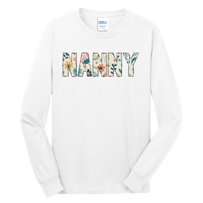 Nanny Floral Retro Tall Long Sleeve T-Shirt