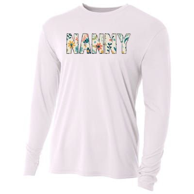 Nanny Floral Retro Cooling Performance Long Sleeve Crew