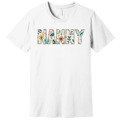 Nanny Floral Retro Premium T-Shirt