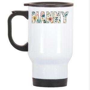 Nanny Floral Retro Stainless Steel Travel Mug