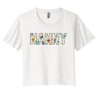 Nanny Floral Retro Women's Crop Top Tee