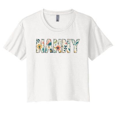 Nanny Floral Retro Women's Crop Top Tee