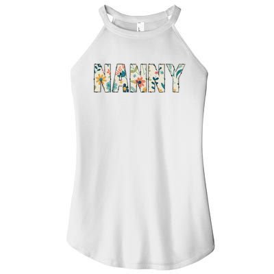 Nanny Floral Retro Women’s Perfect Tri Rocker Tank