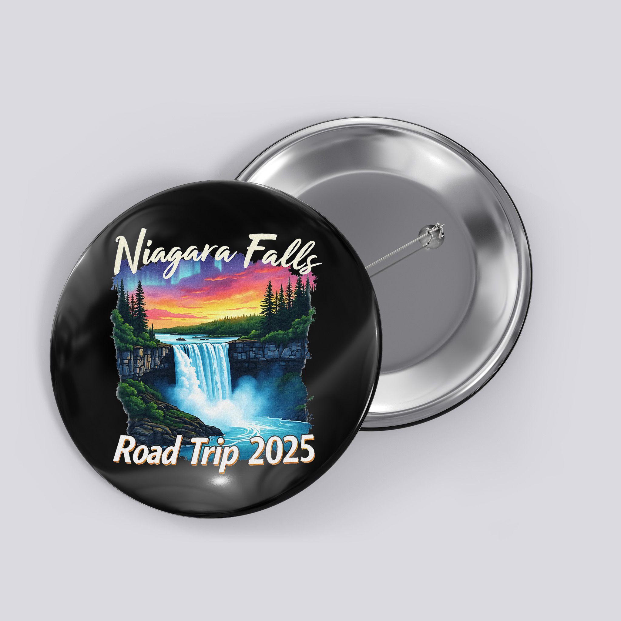 Niagara Falls Road Trip Family Vacation Trip Button
