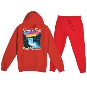 Niagara Falls Road Trip Family Vacation Trip Premium Hooded Sweatsuit Set