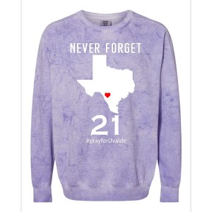 Never Forget Robb Elementary School Texas Pray For Uvalde Colorblast Crewneck Sweatshirt