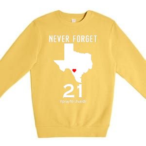 Never Forget Robb Elementary School Texas Pray For Uvalde Premium Crewneck Sweatshirt