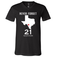 Never Forget Robb Elementary School Texas Pray For Uvalde V-Neck T-Shirt