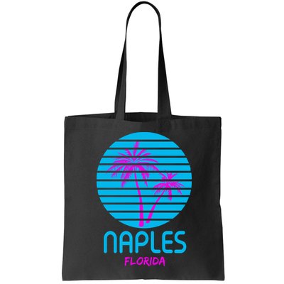 Naples Florida Retro Palm Tree Sunset Bag