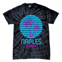 Naples Florida Retro Palm Tree Sunset Tie-Dye T-Shirt