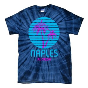 Naples Florida Retro Palm Tree Sunset Tie-Dye T-Shirt