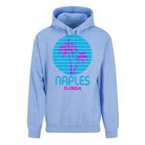 Naples Florida Retro Palm Tree Sunset Unisex Surf Hoodie