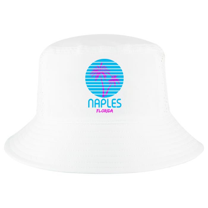 Naples Florida Retro Palm Tree Sunset Cool Comfort Performance Bucket Hat