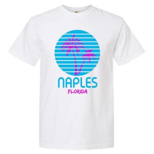 Naples Florida Retro Palm Tree Sunset Garment-Dyed Heavyweight T-Shirt