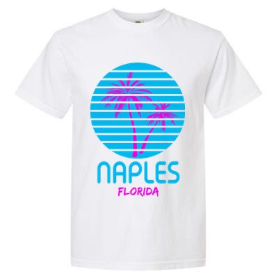 Naples Florida Retro Palm Tree Sunset Garment-Dyed Heavyweight T-Shirt