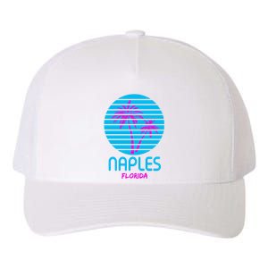 Naples Florida Retro Palm Tree Sunset Yupoong Adult 5-Panel Trucker Hat