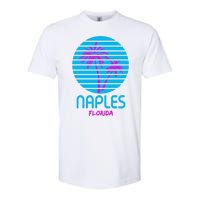 Naples Florida Retro Palm Tree Sunset Softstyle CVC T-Shirt