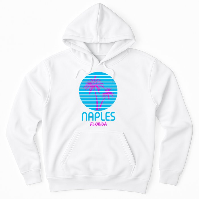 Naples Florida Retro Palm Tree Sunset Hoodie