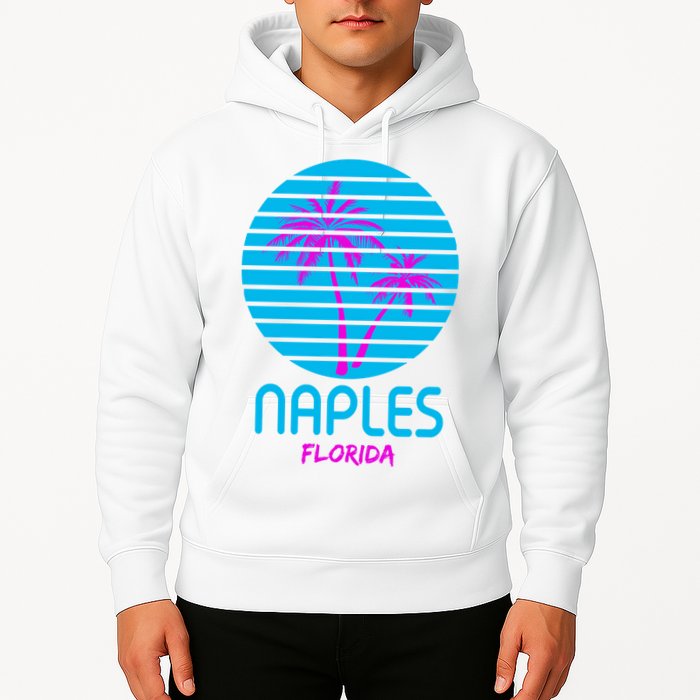 Naples Florida Retro Palm Tree Sunset Hoodie