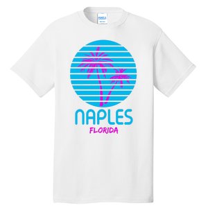 Naples Florida Retro Palm Tree Sunset Tall T-Shirt