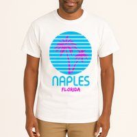 Naples Florida Retro Palm Tree Sunset Tall T-Shirt
