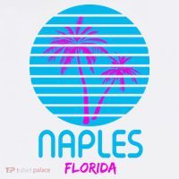Naples Florida Retro Palm Tree Sunset Tall T-Shirt