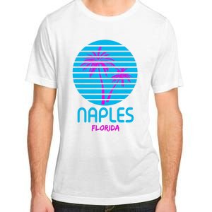 Naples Florida Retro Palm Tree Sunset Adult ChromaSoft Performance T-Shirt