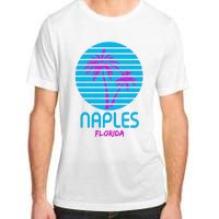 Naples Florida Retro Palm Tree Sunset Adult ChromaSoft Performance T-Shirt