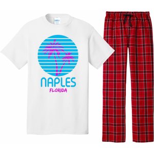 Naples Florida Retro Palm Tree Sunset Pajama Set