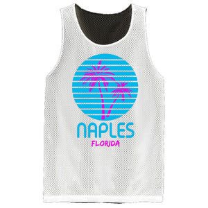 Naples Florida Retro Palm Tree Sunset Mesh Reversible Basketball Jersey Tank