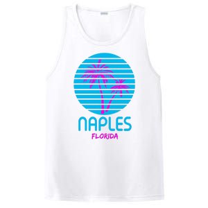 Naples Florida Retro Palm Tree Sunset PosiCharge Competitor Tank