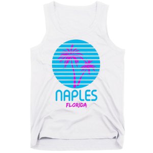 Naples Florida Retro Palm Tree Sunset Tank Top