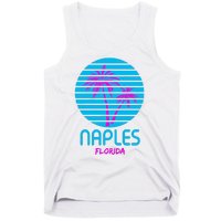 Naples Florida Retro Palm Tree Sunset Tank Top