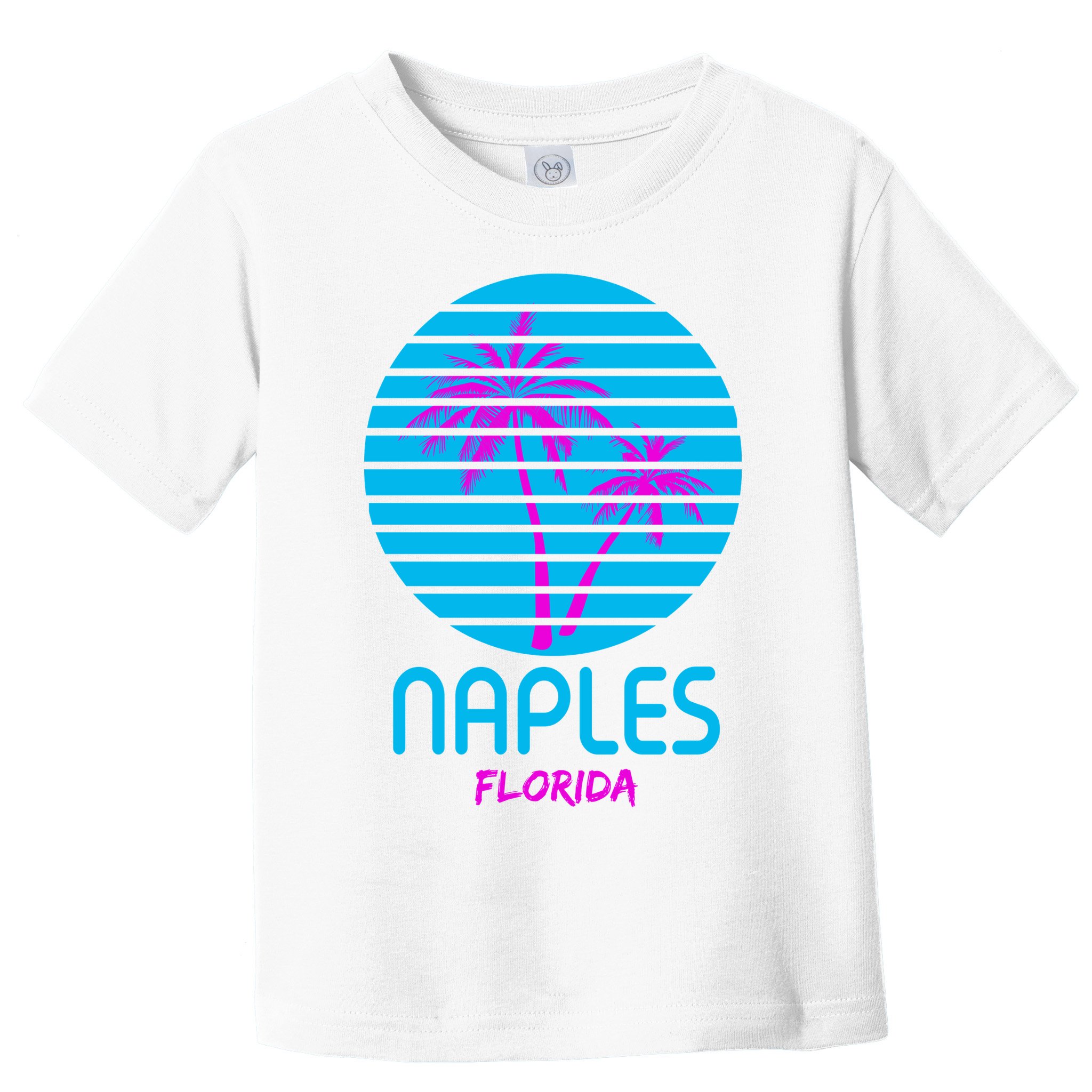 Naples Florida Retro Palm Tree Sunset Toddler T-Shirt