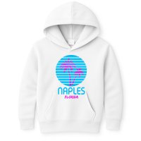Naples Florida Retro Palm Tree Sunset Kids Hoodie