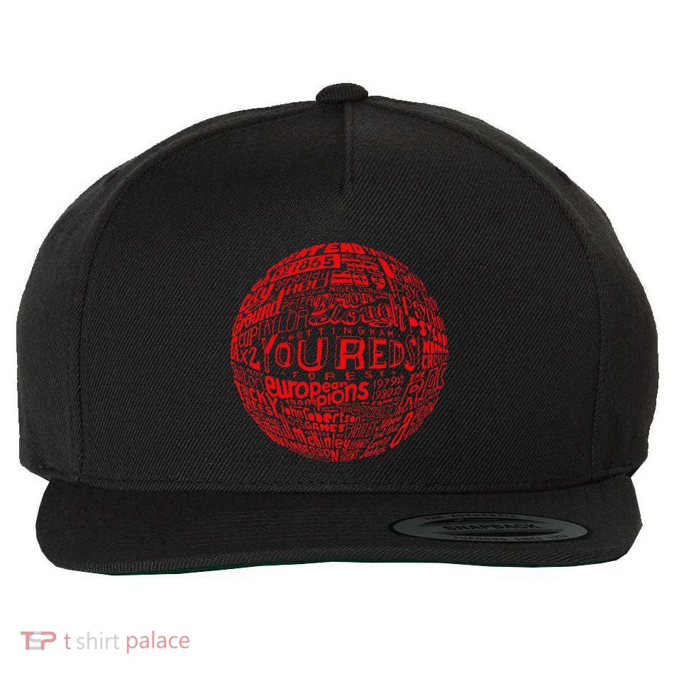 Nottingham Forest Red Typography Football Wool Snapback Cap