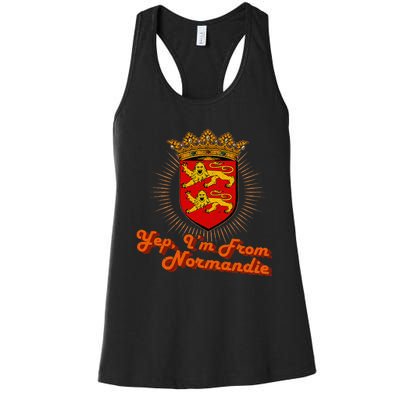 Normandy French Region Souvenir Nation Ancestor Norman Women's Racerback Tank