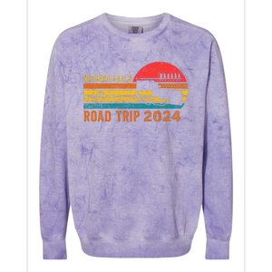 Niagara Falls Road Trip 2024 Summer Vacation Retro Niagara Colorblast Crewneck Sweatshirt