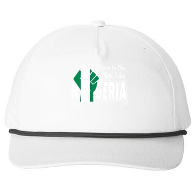 Nigerian Flag Raised Fist Snapback Five-Panel Rope Hat