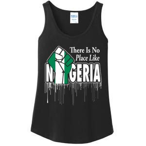 Nigerian Flag Raised Fist Ladies Essential Tank