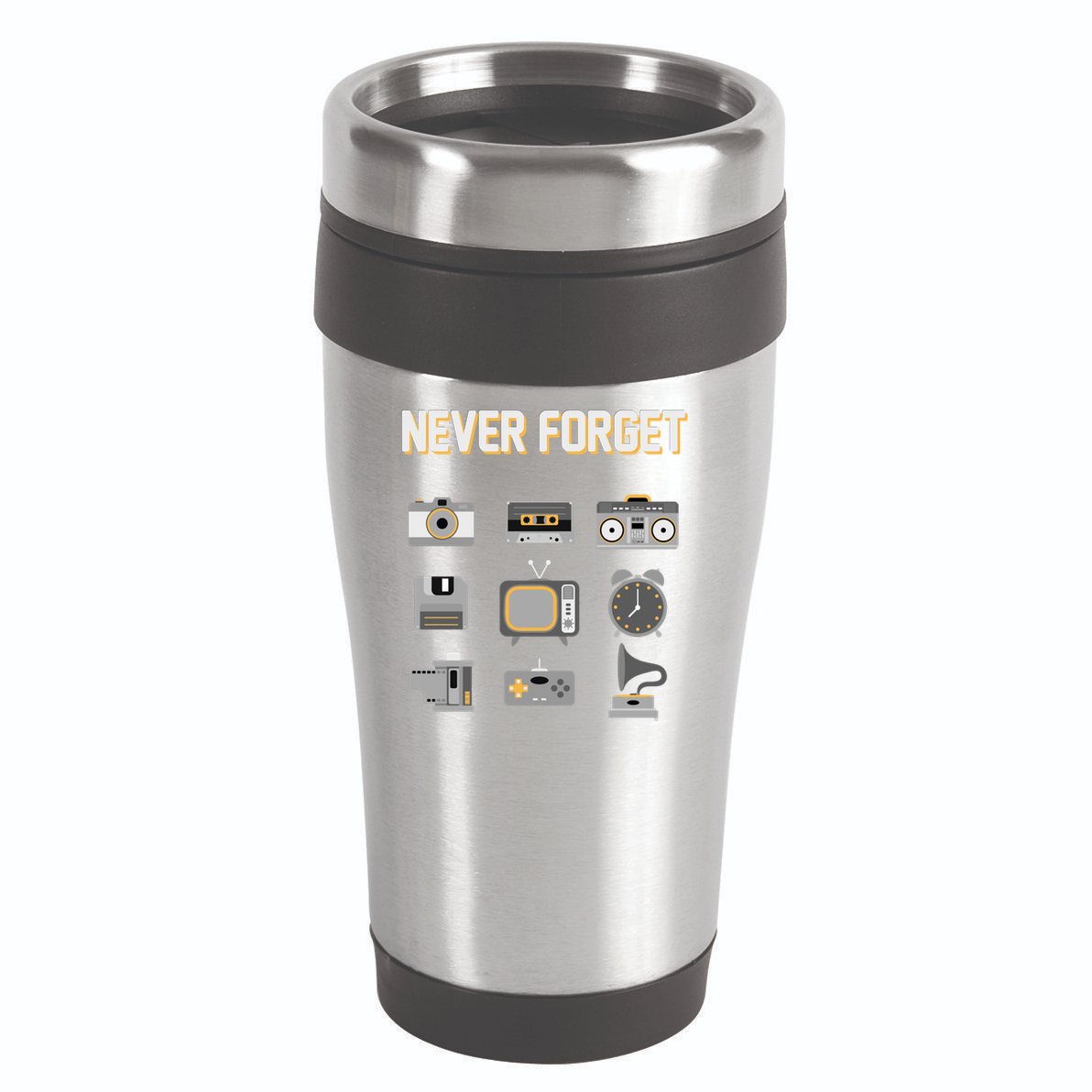 Never Forget Retro Vintage 90's Technology Old Gadgets Gift 16oz Travel Tumbler