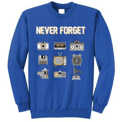 Never Forget Retro Vintage 90's Technology Old Gadgets Gift Sweatshirt