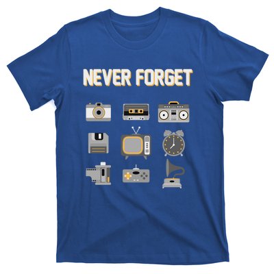 Never Forget Retro Vintage 90's Technology Old Gadgets Gift T-Shirt