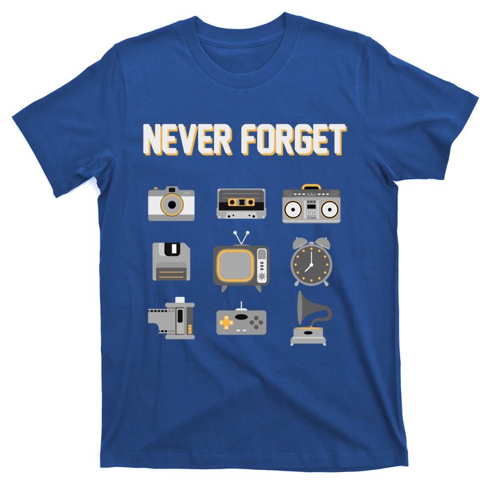 Never Forget Retro Vintage 90's Technology Old Gadgets Gift T-Shirt