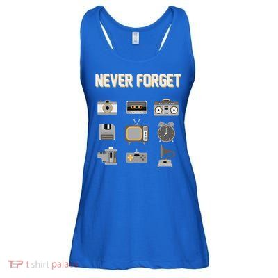 Never Forget Retro Vintage 90's Technology Old Gadgets Gift Ladies Essential Flowy Tank